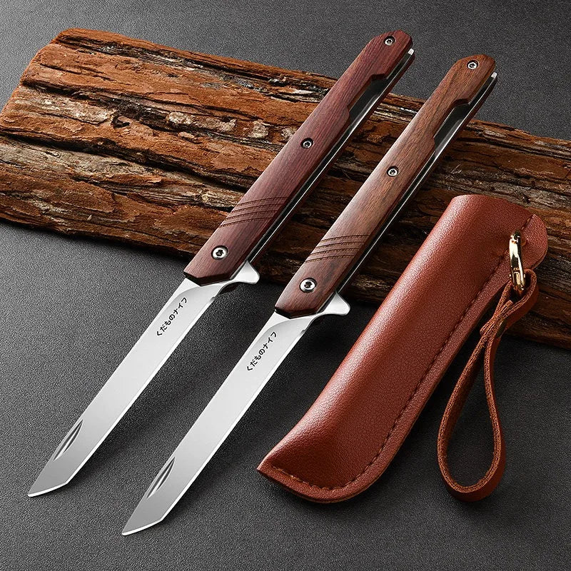 PLYS Folding Stainless Steel Utility Knife – Fruit & Kitchen Folding Kitchen Knife Axl 2pcs