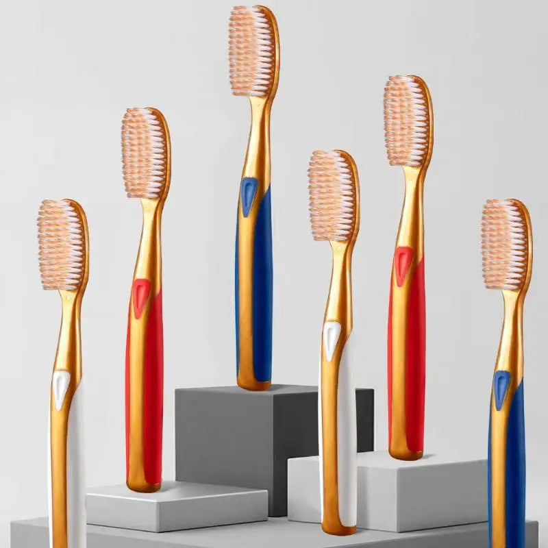 6-Pack Large Head Soft Bristle Toothbrush | Anti-Slip U-Shape Soft Bristle Toothbrush Axl