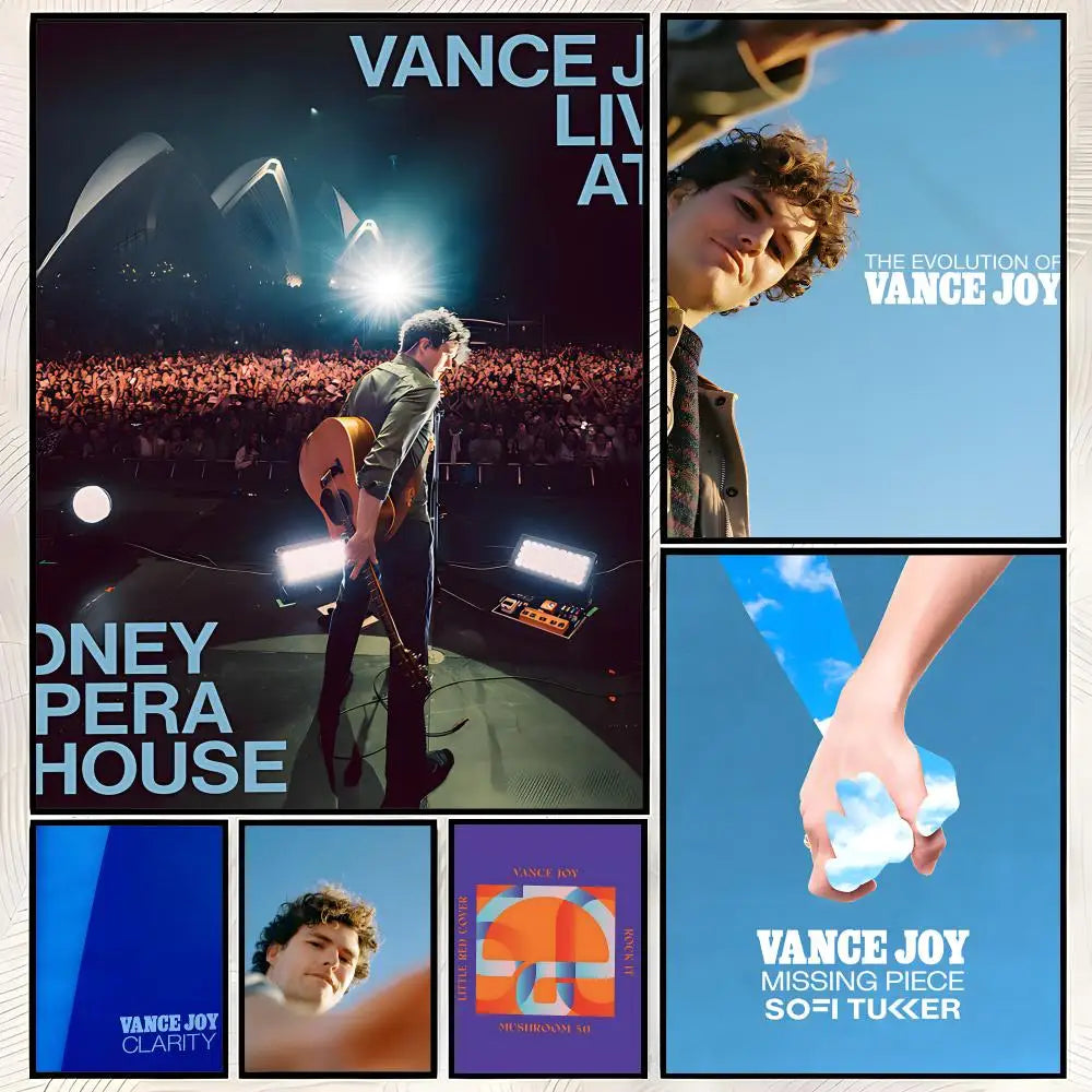 Vance Joy Self-Stick HD PVC Wall Poster – Waterproof Art Decor Wall Art Poster Axl