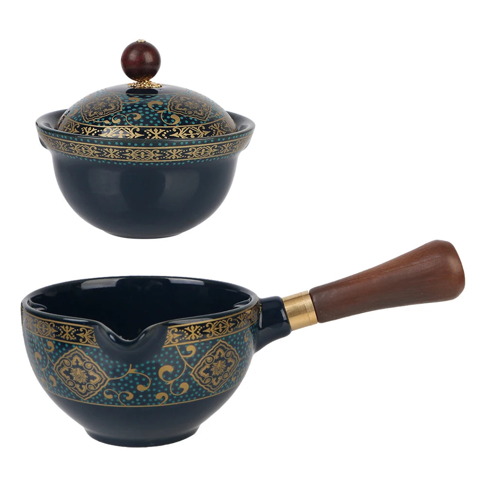 NICEYARD Chinese Gongfu Tea Set – 360° Porcelain Infuser Gongfu Tea Set Axl A
