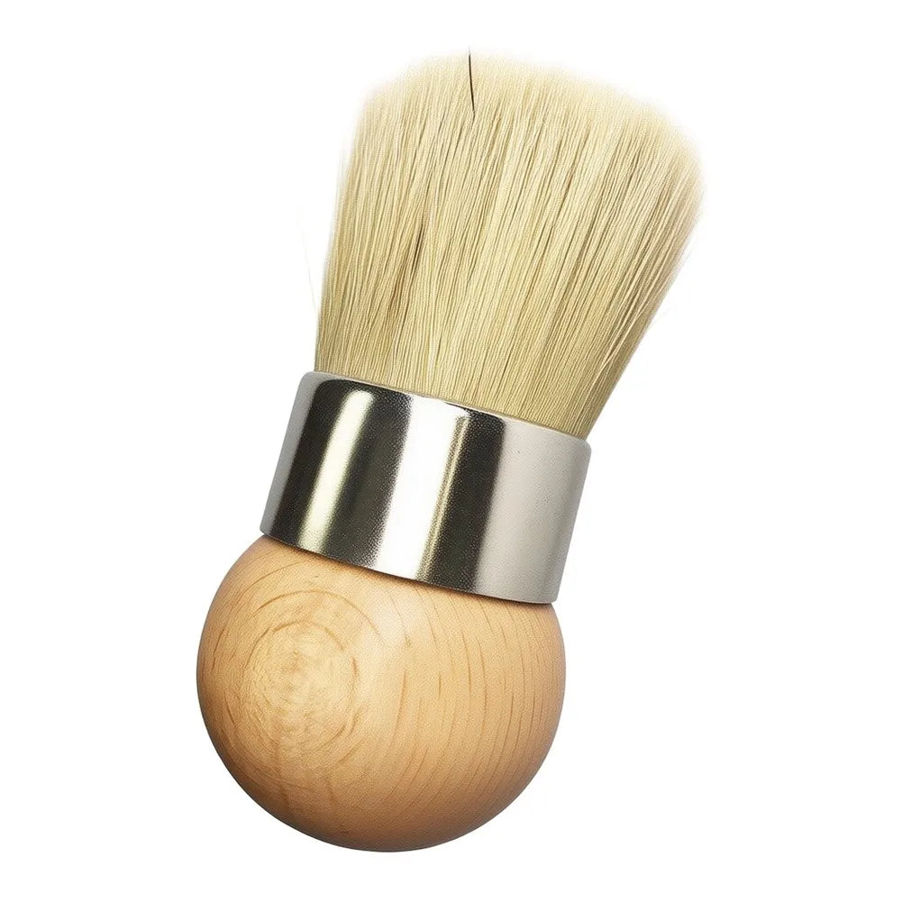 Round Wax Brush – Natural Bristle Wooden Handle Stencil Tool Wax Brush Axl