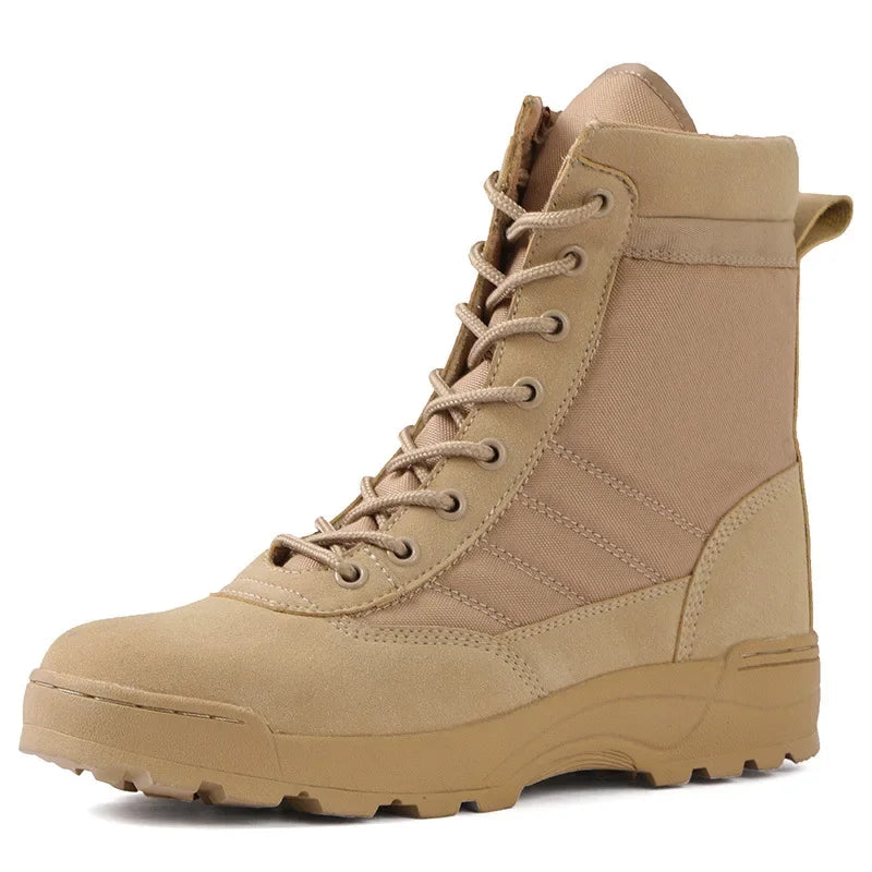 YBQJOO Men's Waterproof Ankle Hiking & Work Boots | Lace-Up Men's Hiking Boots Axl Sand 42