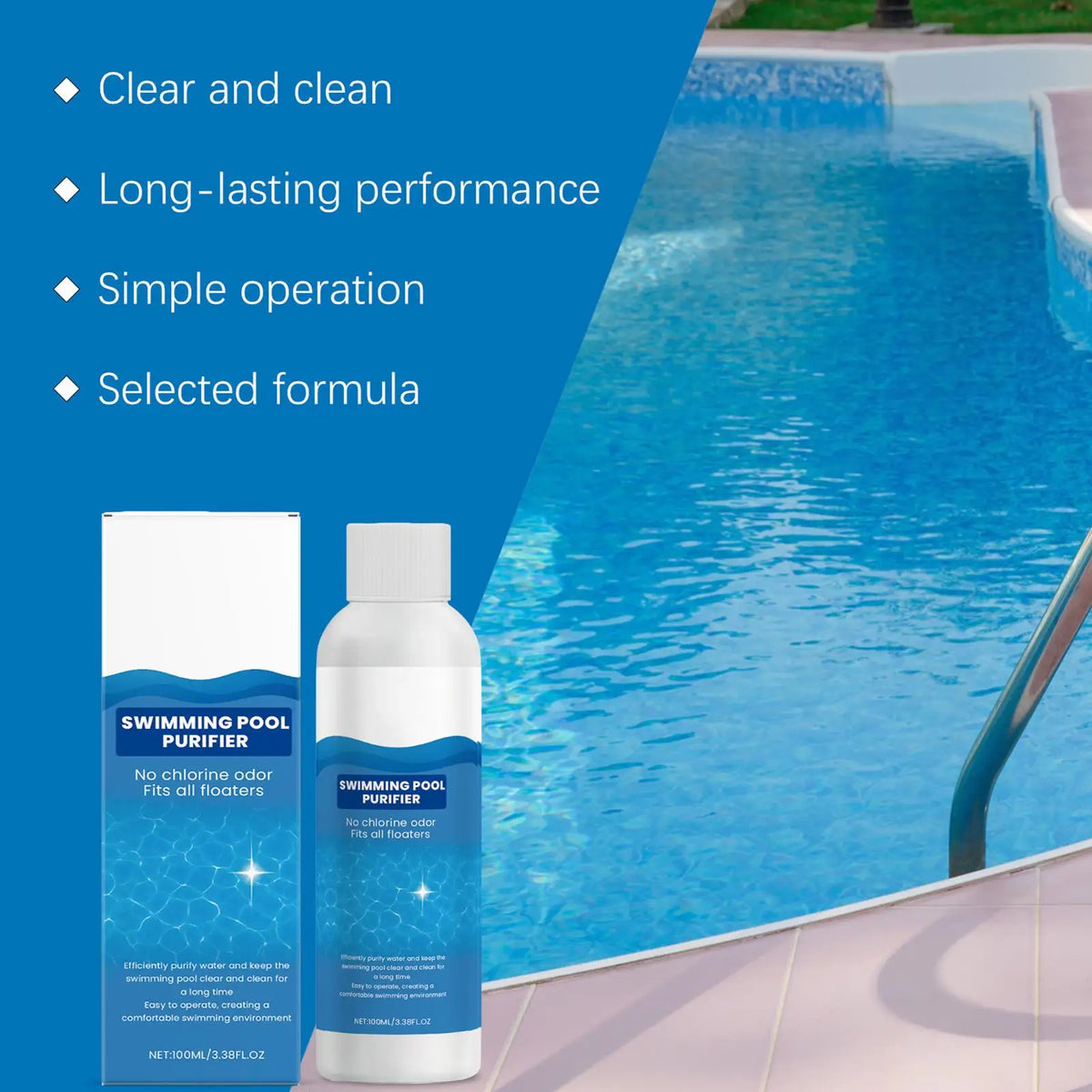 Pool Water Clarifier Liquid – Fast-Dissolving Pool Cleaner Pool Clarifier Axl