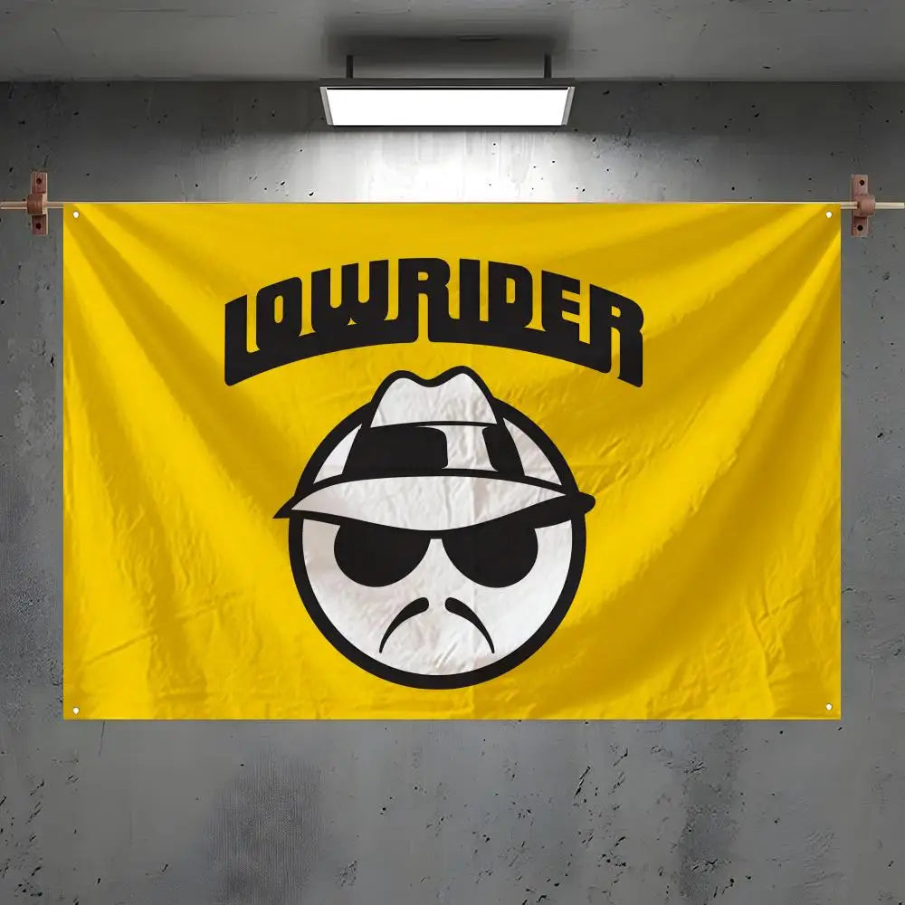 Lowrider Art Flag – Indoor Wall & Outdoor Event Banner Decorative Flag Banner Axl White3 100x150cm
