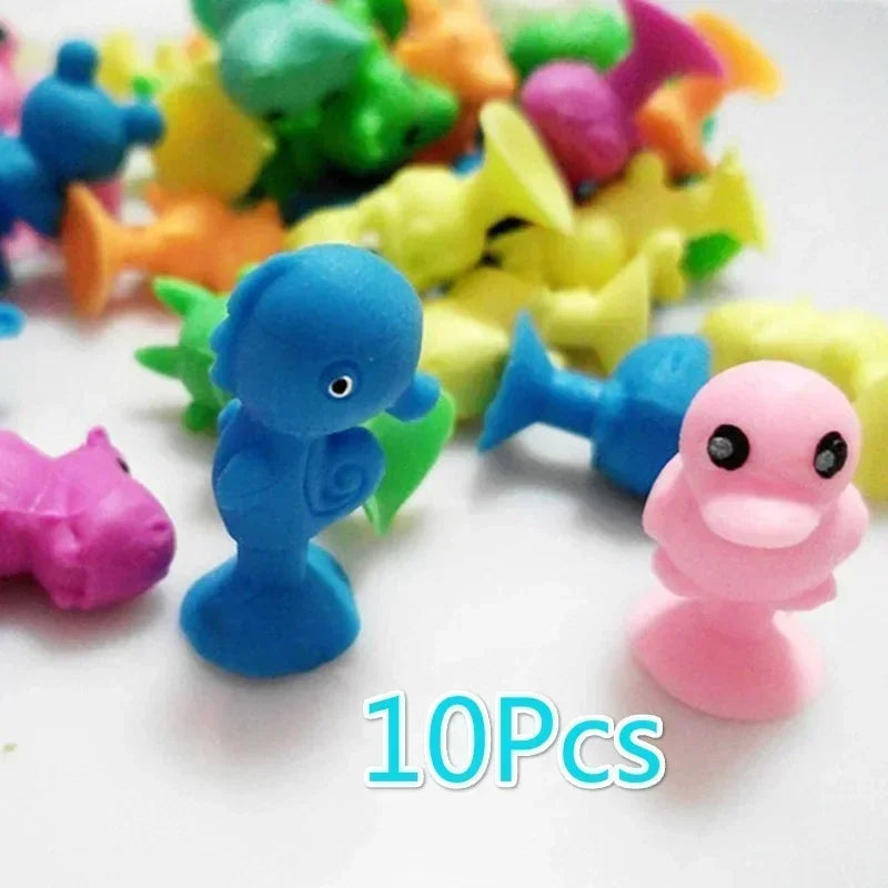 10-Pack Kids Ocean Animal Suction Cup Mini Figures Toy Set Mini Figures Set Axl Default Title
