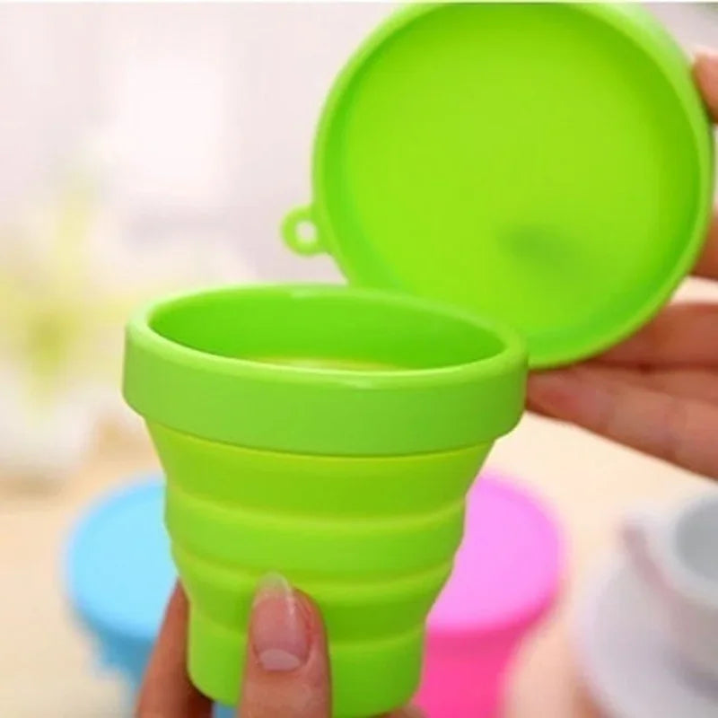 Foldable Silicone Travel Cup – Collapsible Portable Drinking Cup Collapsible Travel Cup Axl