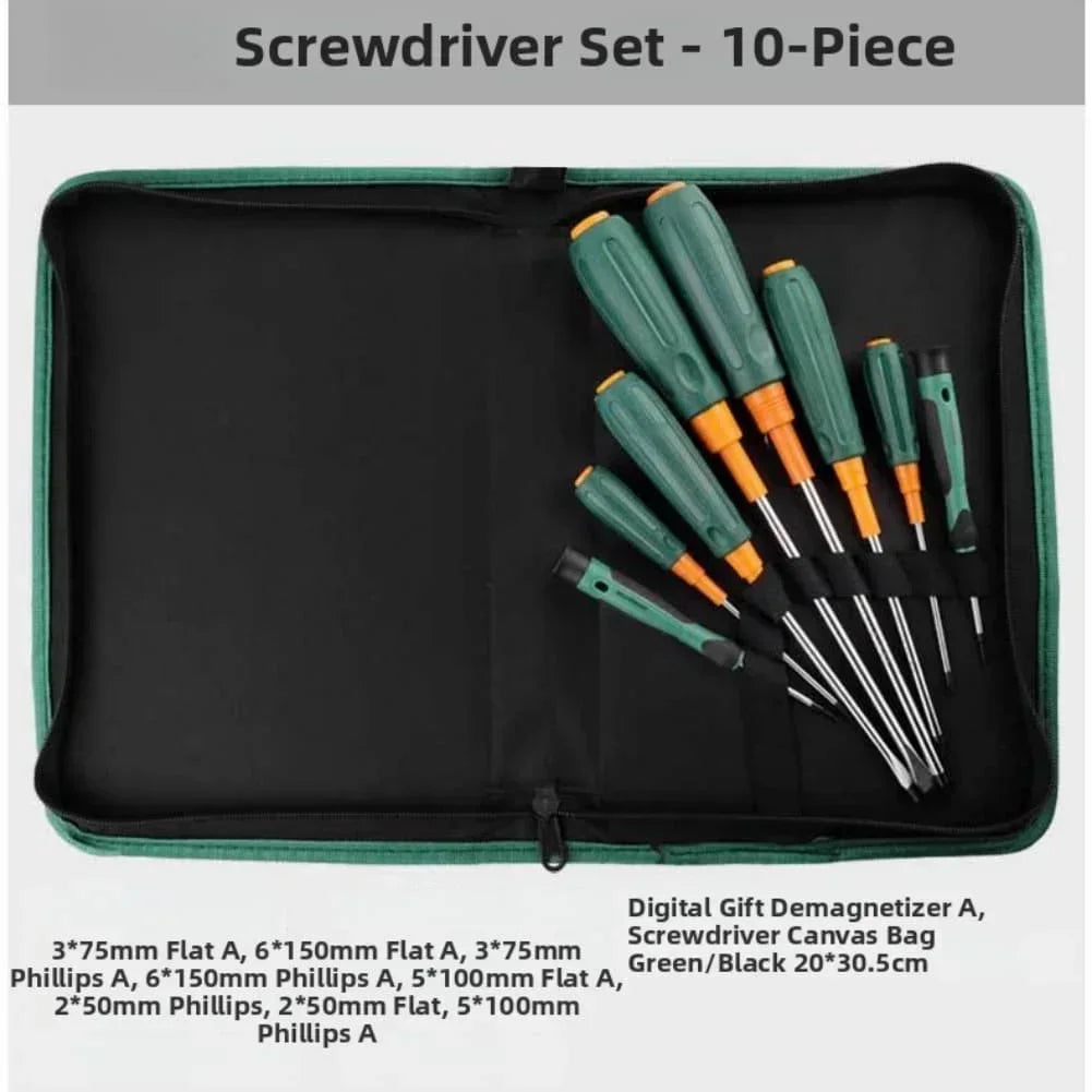 Magnetic Screwdriver Set – Non-Slip Handles, Flathead & Phillips Screwdriver Set Axl 10pcs China Mainland