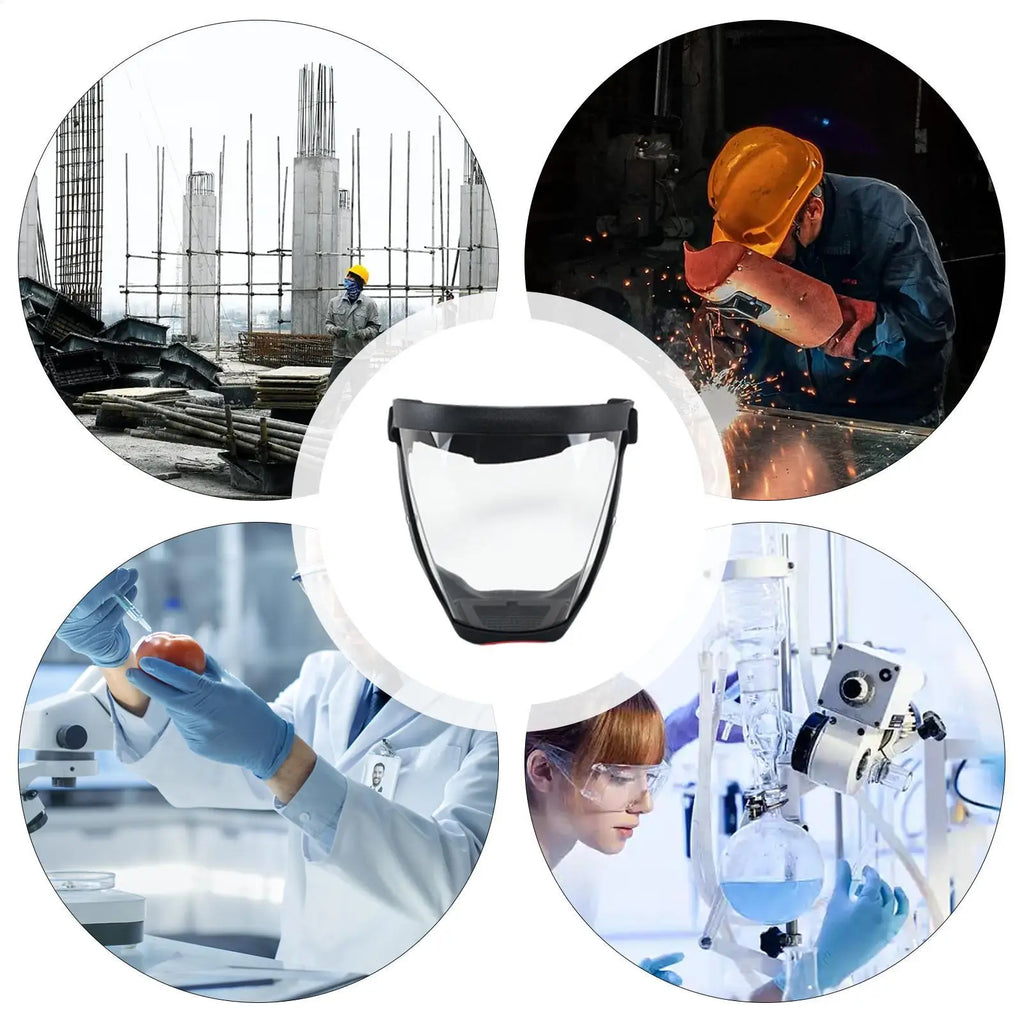 Anti-Fog Full Face Shield – Adjustable Reusable Clear Visor Safety Face Shield Axl