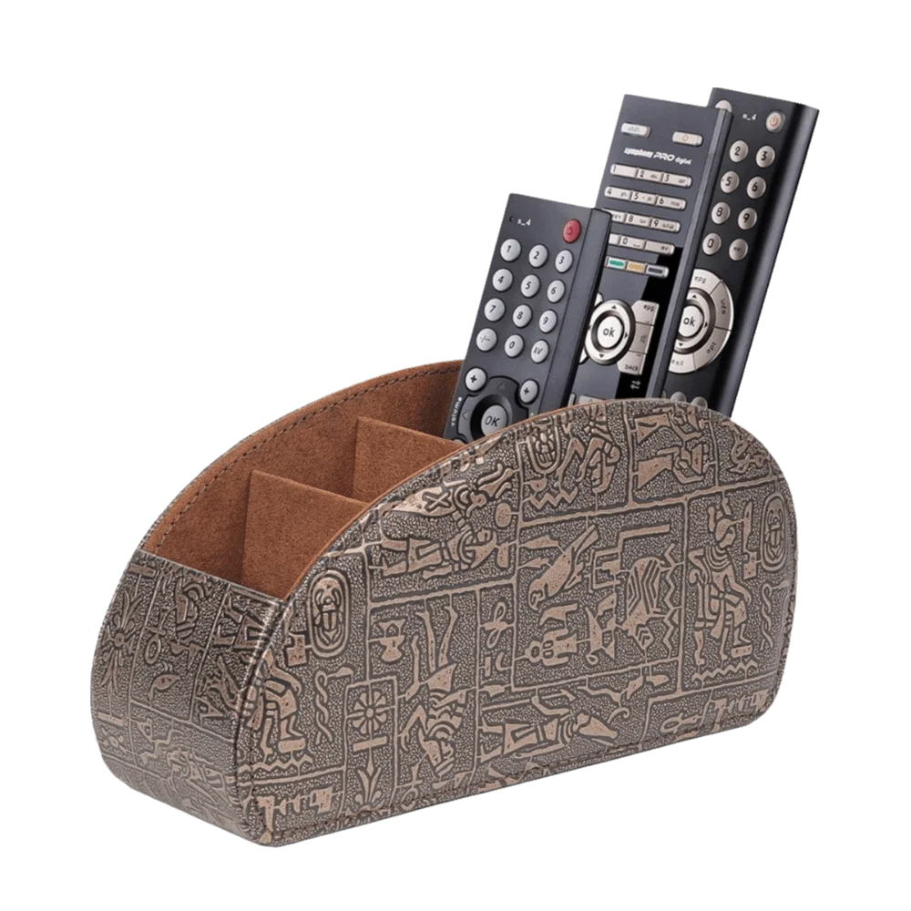 PU Leather Remote Control Holder & Desk Organizer Box Desk Organizer Box Axl Style-E