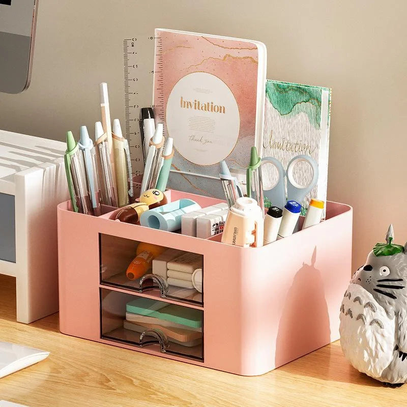 Transparent Drawer Storage Box – Desk Organizer & Pen Holder Desktop Storage Organizer Axl
