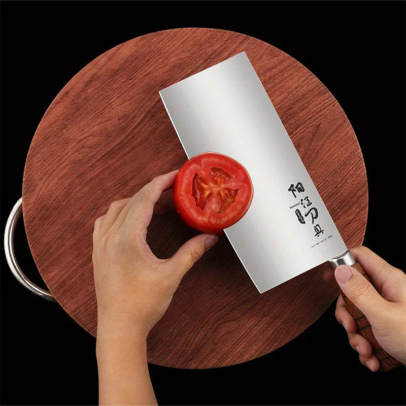 Solid Wood Handle Stainless Steel Slicing Knife – PLYS Kitchen Slicing Knife Axl