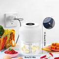 250ml USB Electric Mini Garlic Chopper & Vegetable Grinder Electric Food Chopper Axl White