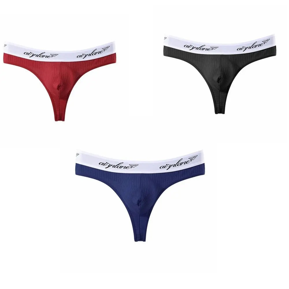 Men's Low Waist T-Back Bikini Briefs – Breathable Thong Underwear Men's Thong Briefs Axl