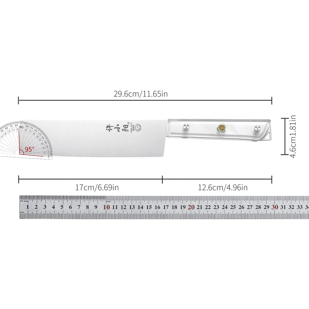 SHENJIU Japanese Kitchen Cleaver – Sharp Stainless Steel Knife Kitchen Cleaver Knife Axl