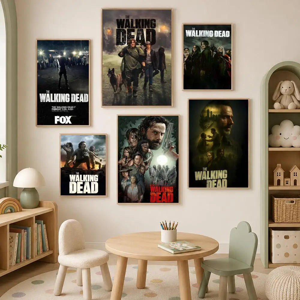 Walking Dead Self-Stick HD PVC Wall Poster – Waterproof Decor Wall Art Poster Axl