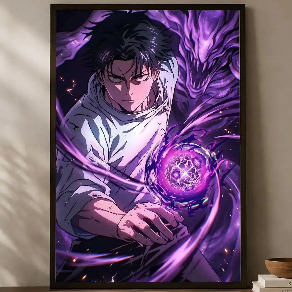 Yuta Okkotsu Anime Self-Stick Wall Poster – HD Waterproof Art Anime Wall Poster Axl White03 15X20cmNoframe
