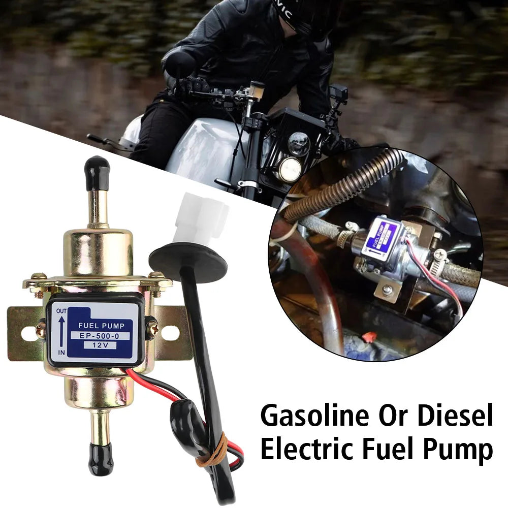 DC 12V Universal Electric Fuel Pump – Gas & Diesel Electric Fuel Pump Axl