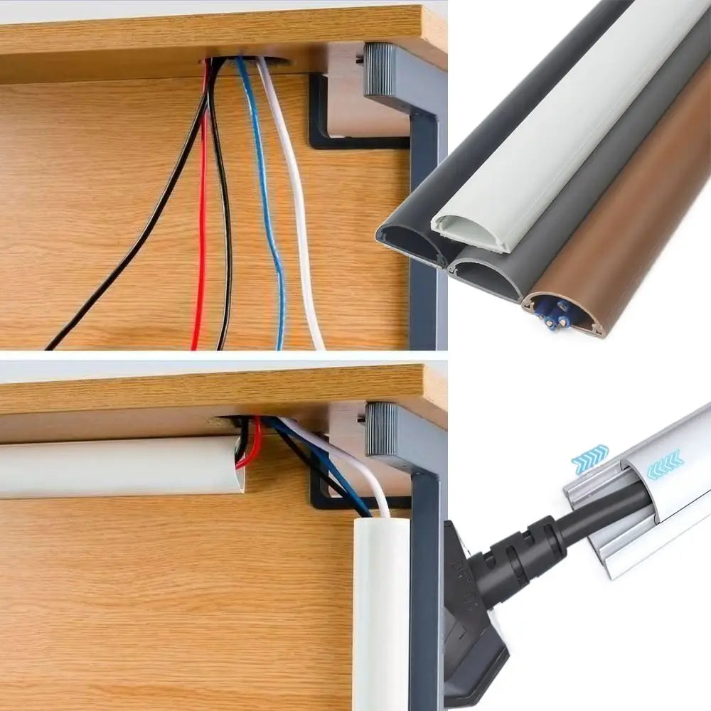 Arc Slot Floor Cord Cover – Self-Adhesive Cable Concealer Floor Cord Cover Axl