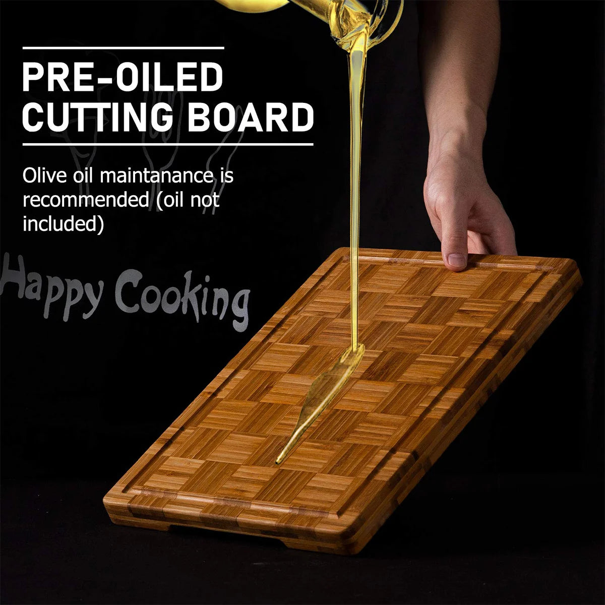 Premium Bamboo Cutting Board Set – Rectangle & Oval Bamboo Cutting Board Axl