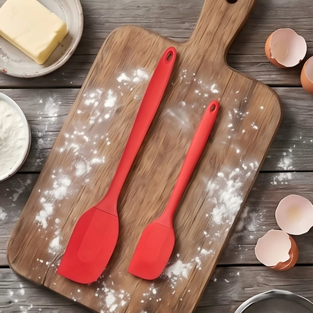 2-Piece Silicone Spatula Set – Heat-Resistant Baking & Pastry Tool Silicone Spatula Set Axl