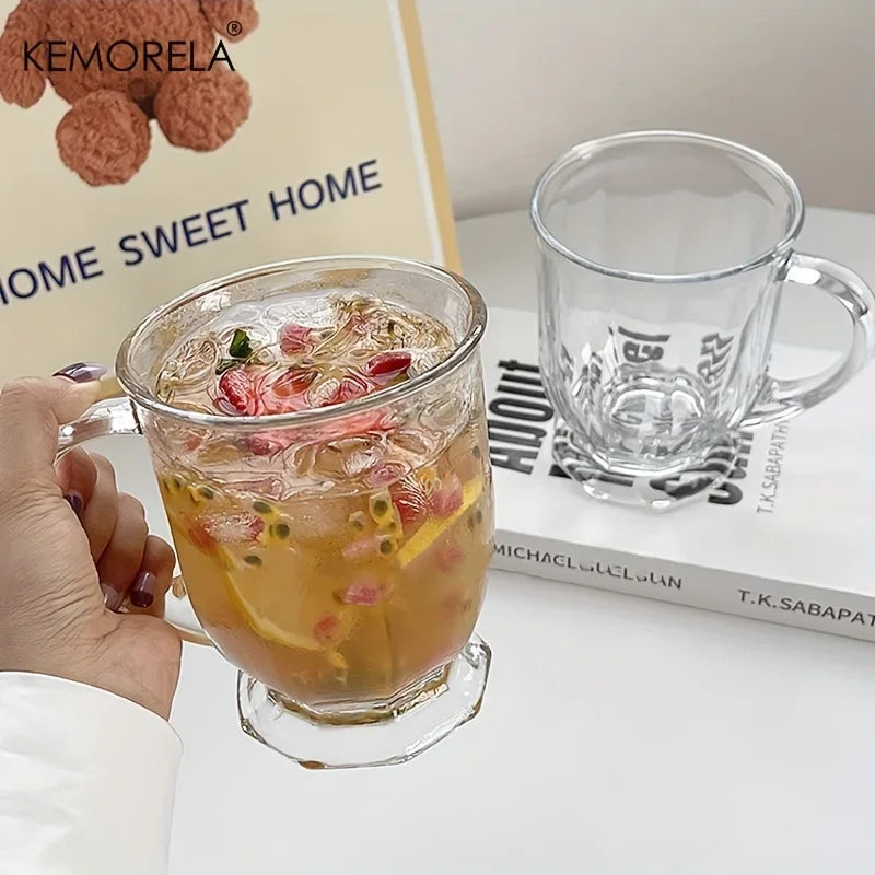 KEMORELA Retro Large Capacity Glass Mug 480/600/650ml Glass Mug Axl