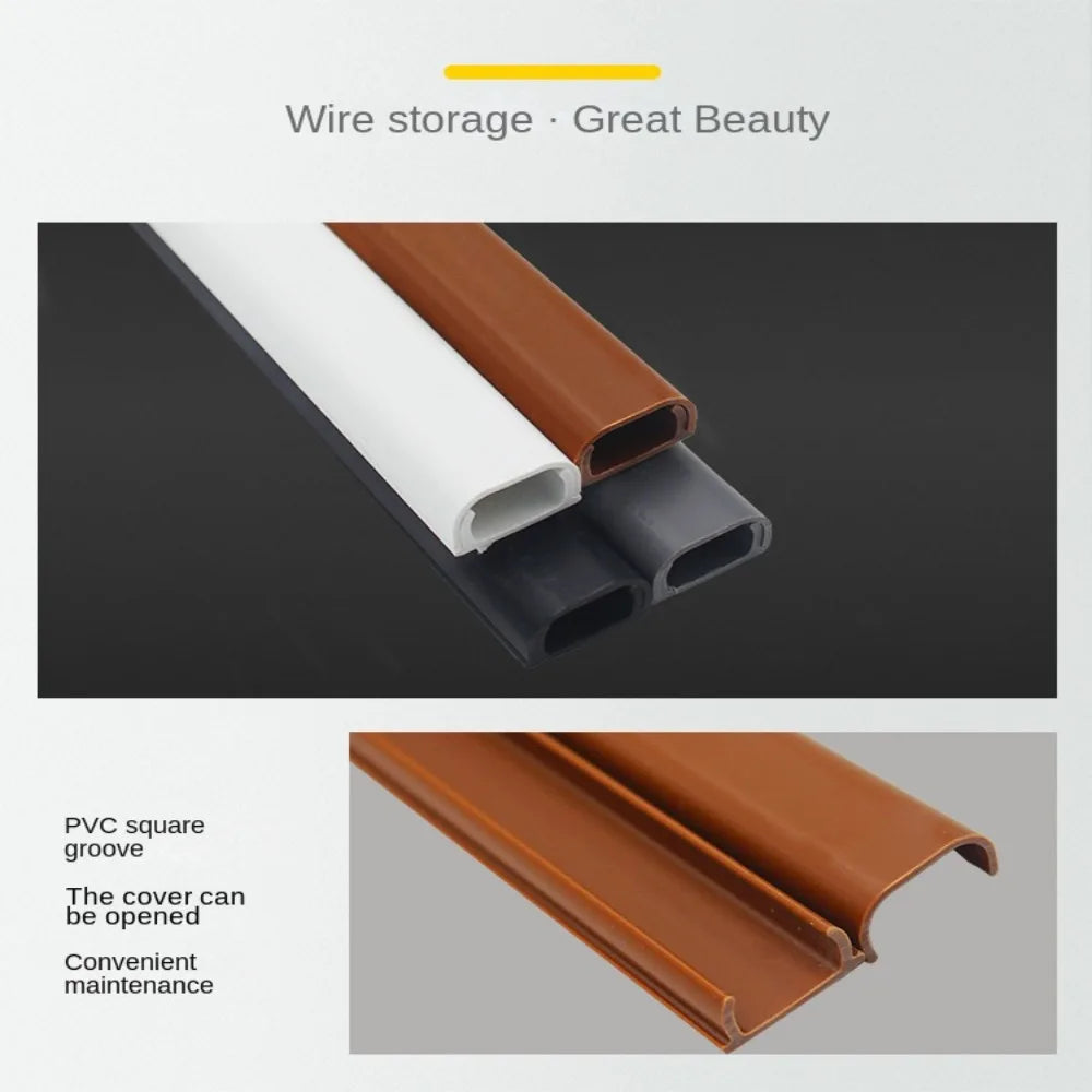Self-Adhesive Floor Cord Cover – PVC Cable Protector Duct Floor Cord Cover Axl