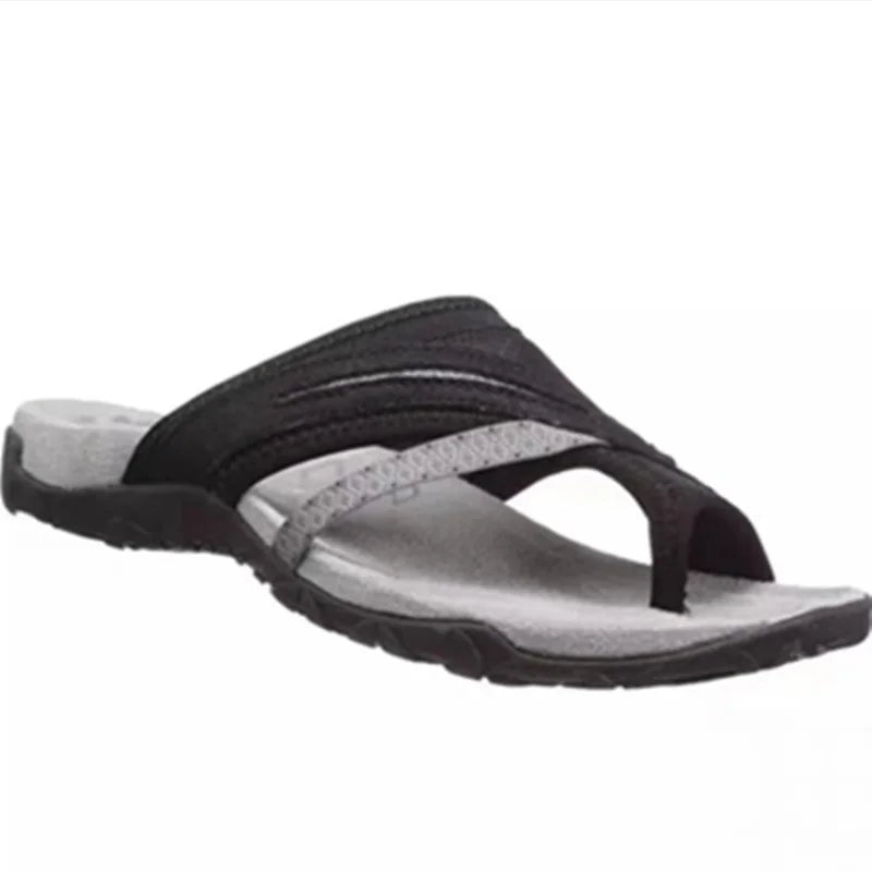 Women's Color Block Closed Toe Flat Slippers & Beach Sandals Flat Slippers Axl black 41