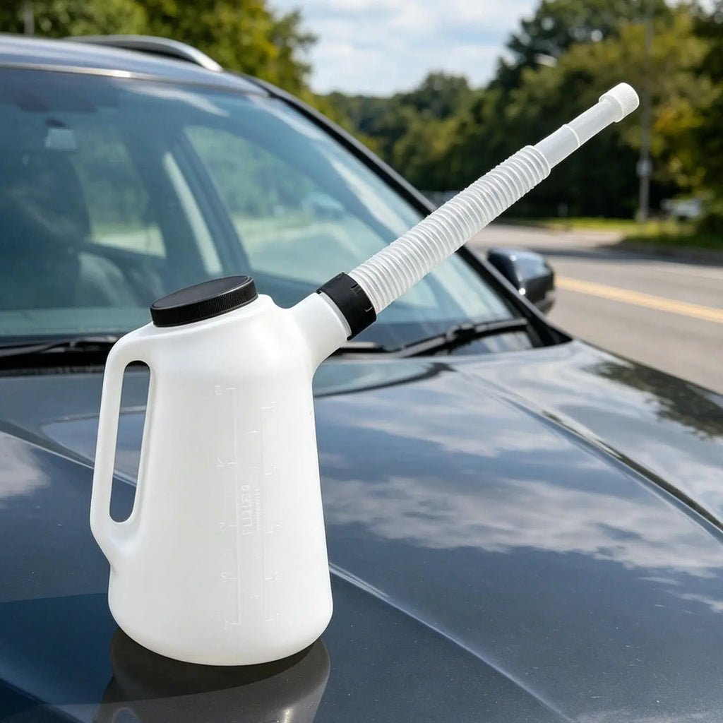 5L Oil Jug with Spout & Lid – Car Engine & Kitchen Fluid Container Oil Fluid Container Axl