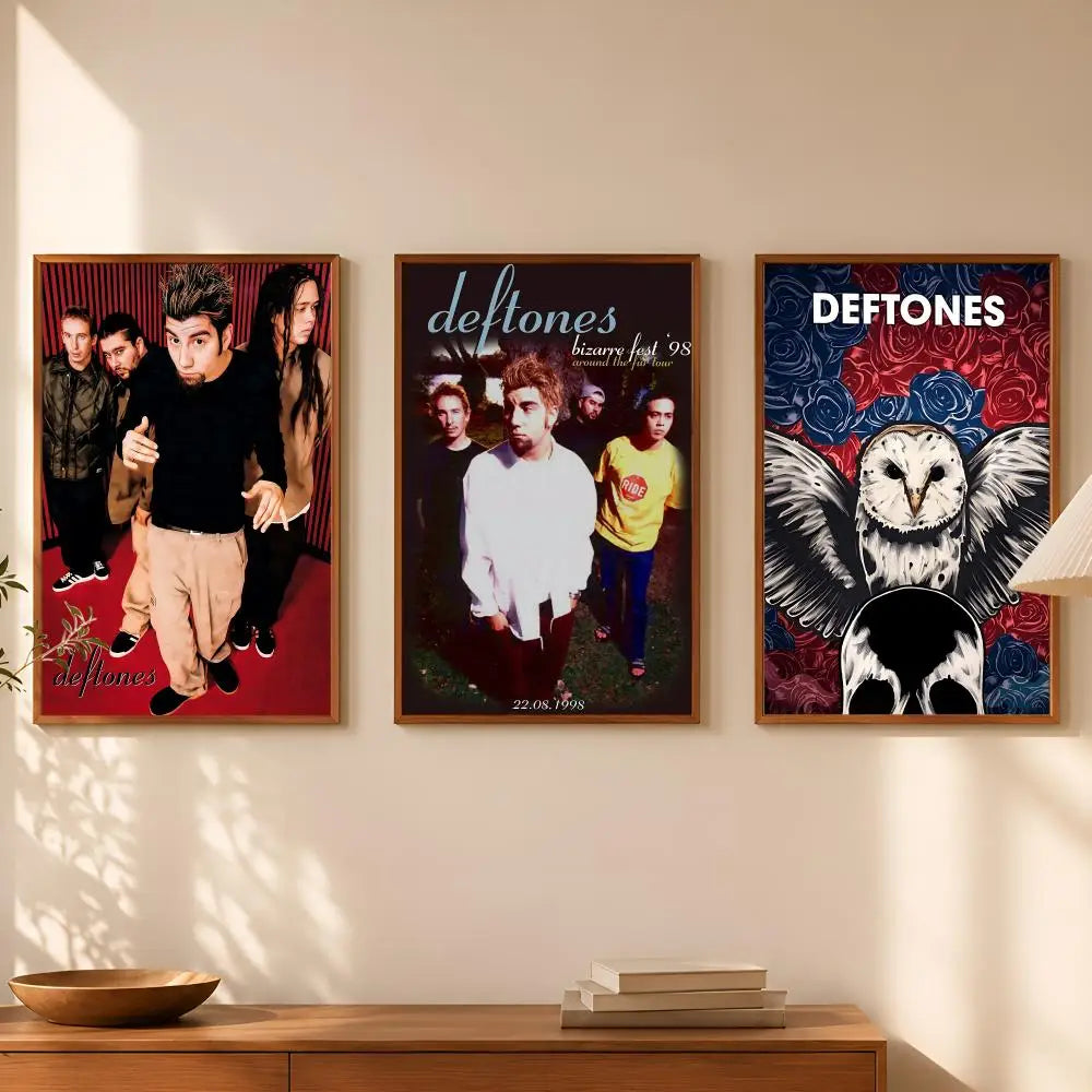 Deftones Poster Self-Stick HD PVC Waterproof Wall Art Decor Music Wall Poster Axl