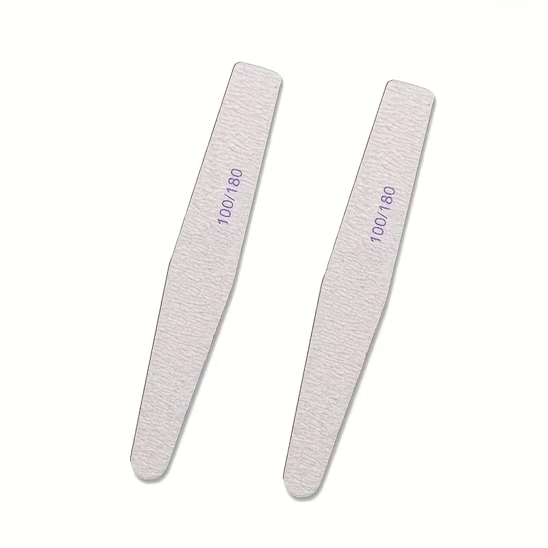 SHIBO Nail File Buffer Set – 100/180 Grit Double-Sided Emery Board Nail File Set Axl 2pcs-nail file-LX