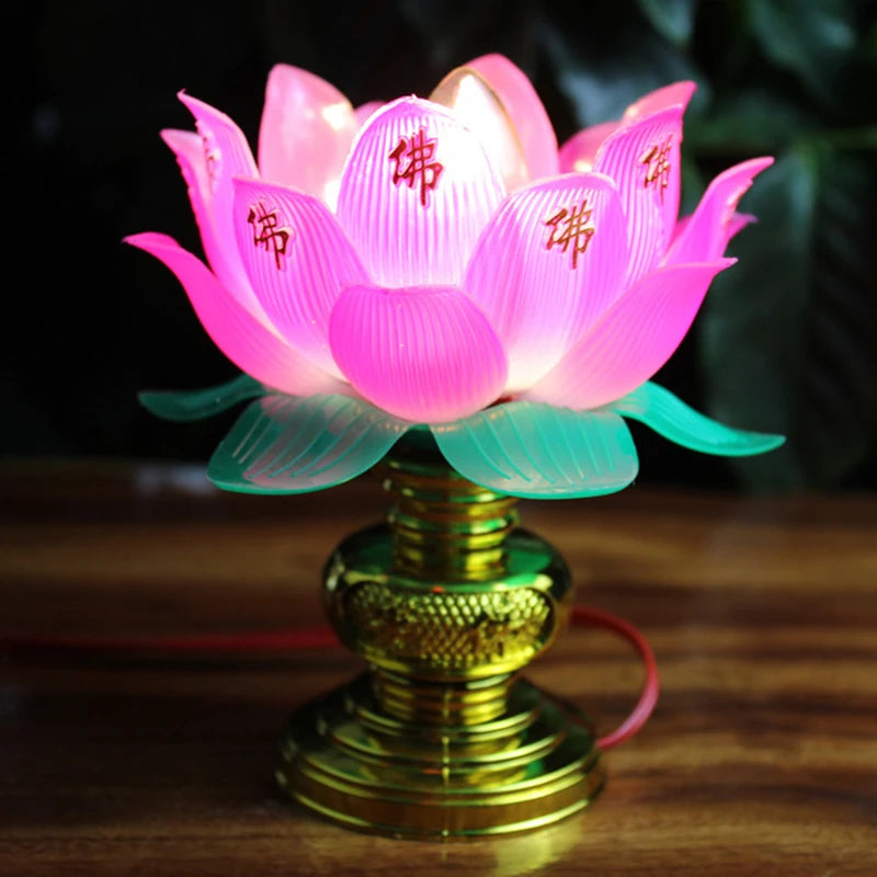Buddhist Lotus Flower Lamp – Temple & Meditation Décor Decorative Flower Lamp Axl