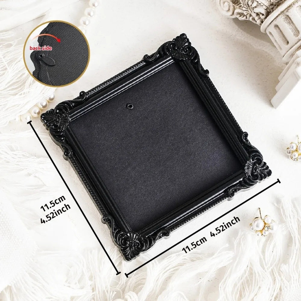 Resin Baroque Mini Picture Frames – Ornate Vintage Wall Décor Decorative Picture Frame Axl A62