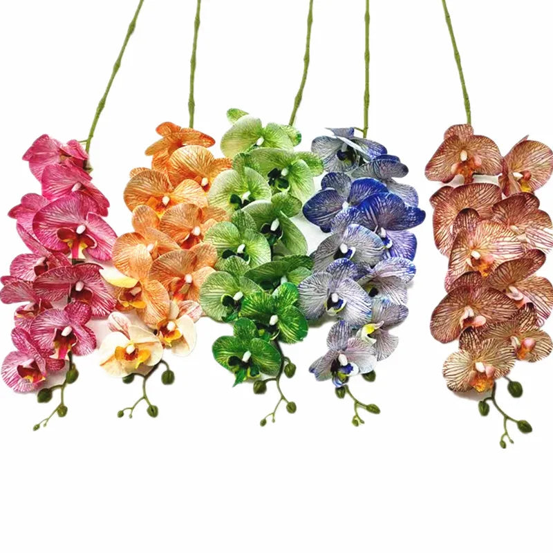 Real Touch Artificial Orchid – 9 Heads Phalaenopsis Stem 91cm Artificial Flower Stem Axl
