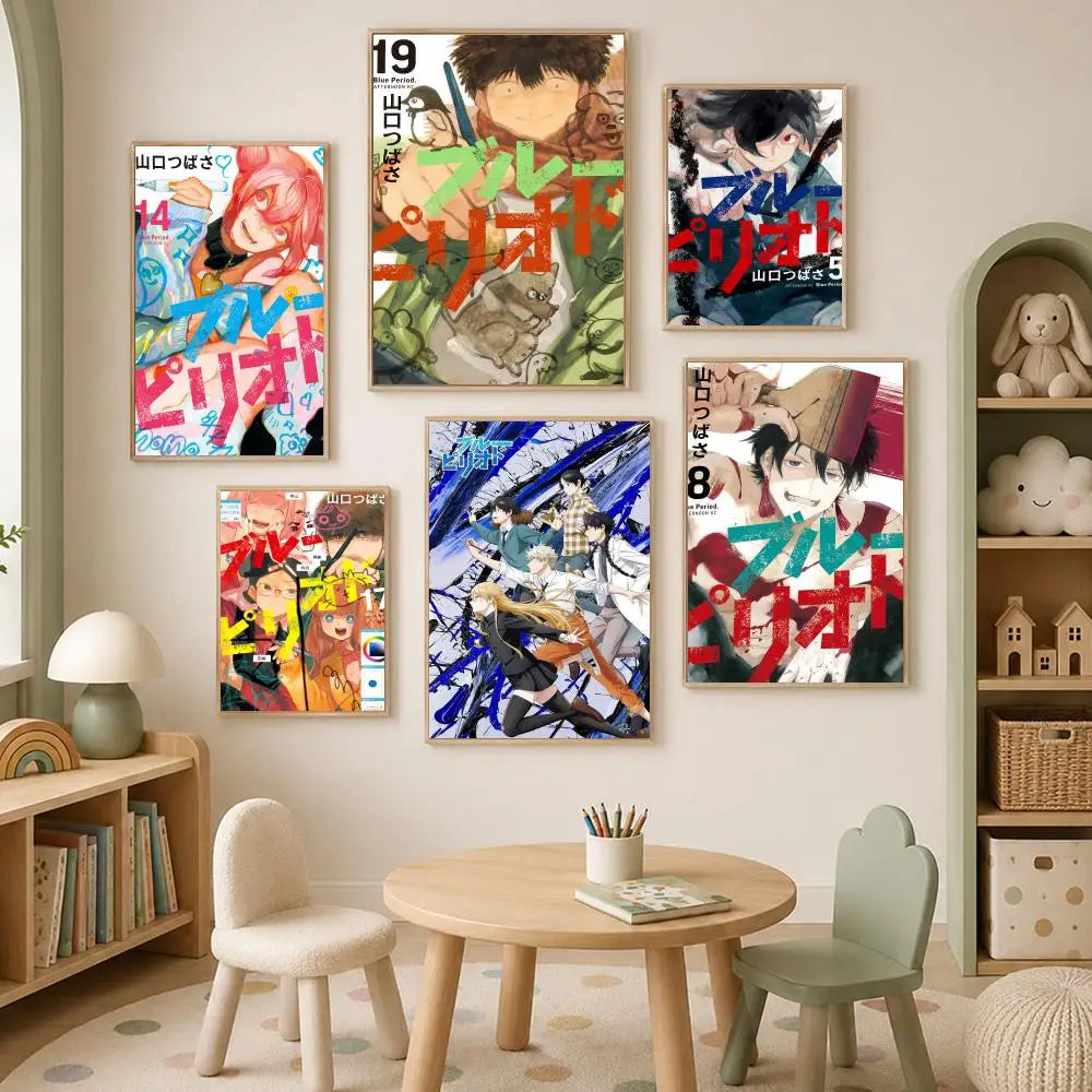 Blue Period Manga Poster – Self-Stick HD Waterproof Wall Art Wall Art Poster Axl