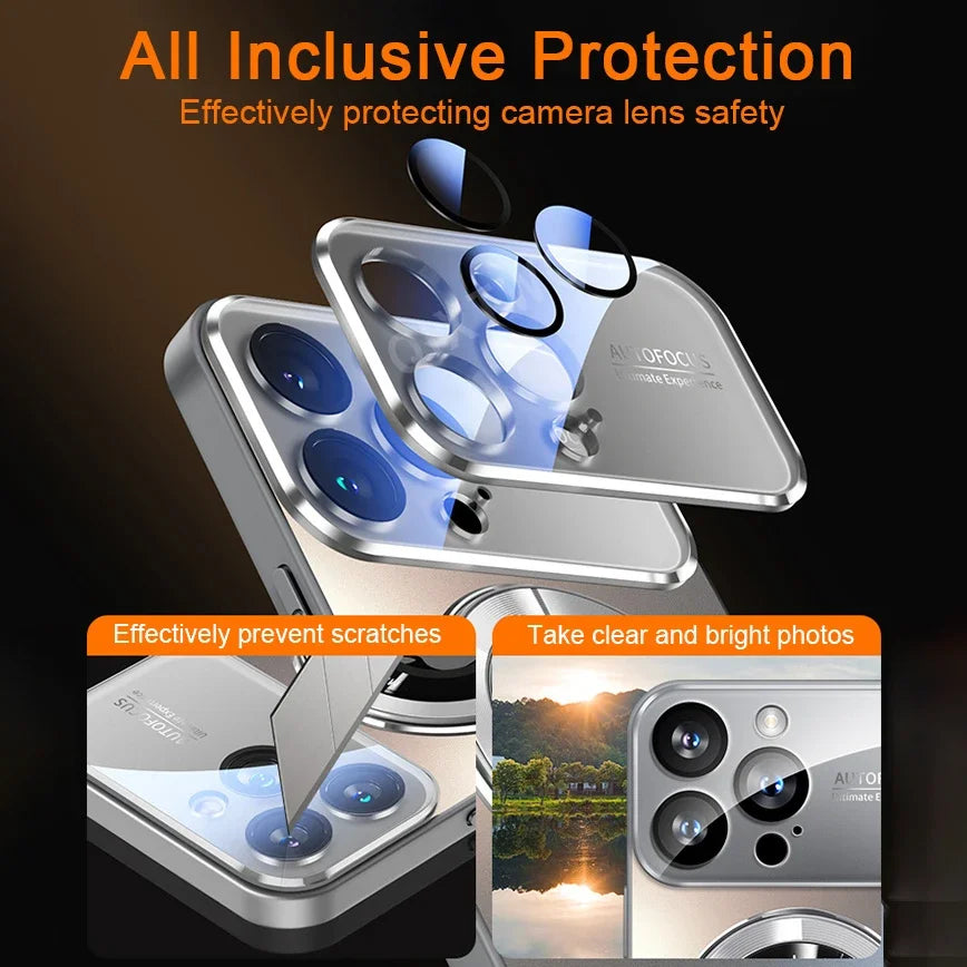 Titanium Metallic Magnetic iPhone Case – MagSafe Compatible Magnetic Phone Case Axl