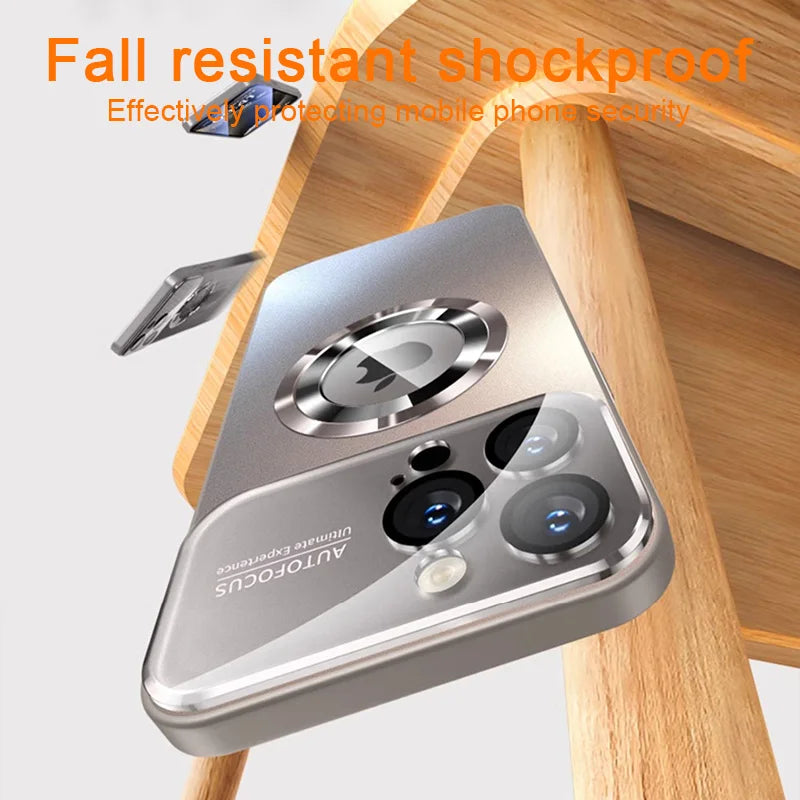 Titanium Metallic Magnetic iPhone Case – MagSafe Compatible Magnetic Phone Case Axl
