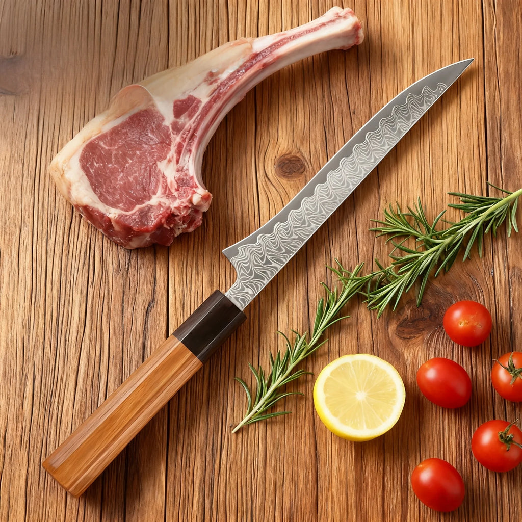 67-Layer Damascus Steel Boning Knife – Sharp Kitchen Slicer Damascus Boning Knife Axl Fruit Knife