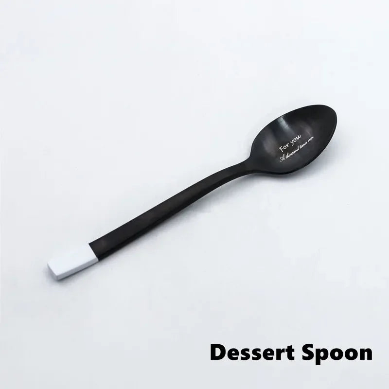 Stainless Steel Cutlery Set – Knife, Fork & Spoon Flatware Flatware Cutlery Set Axl Dessert Spoon