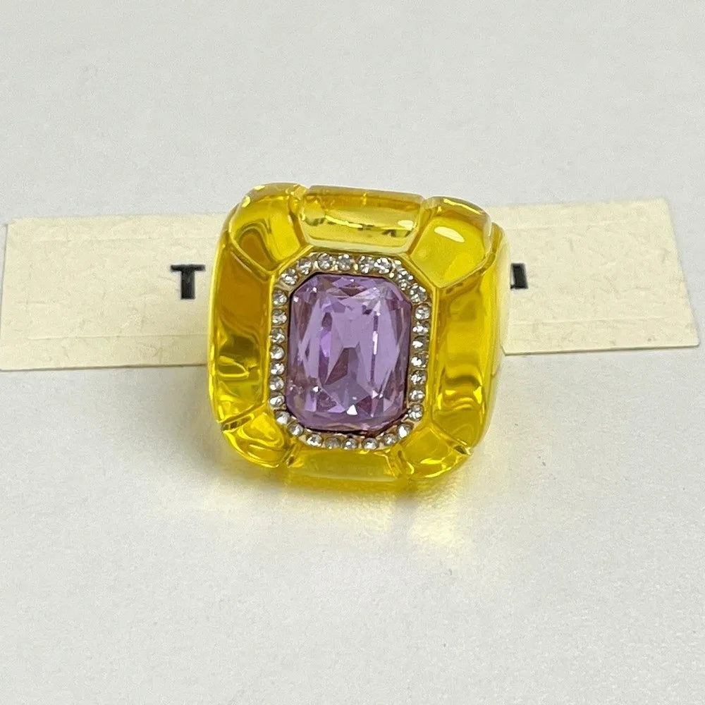 3D Square Geometric Ring – Colorful Zircon Rhinestones Fashion Ring Axl 09