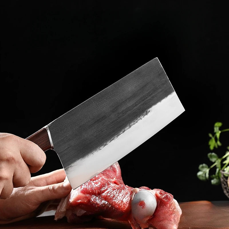 Hand-Forged 3-Piece Knife Set – Chef, Slicer & Cleaver Kitchen Knife Set Axl