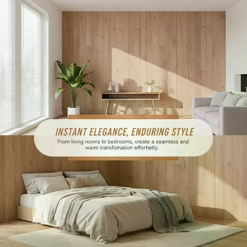 3D Wood Slat Wall Panels – Self-Adhesive XPE Foam Decor Wall Panel Tiles Axl