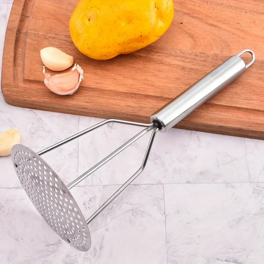 Stainless Steel Potato Masher & Juicer | Comfort Grip Handle Potato Masher Axl