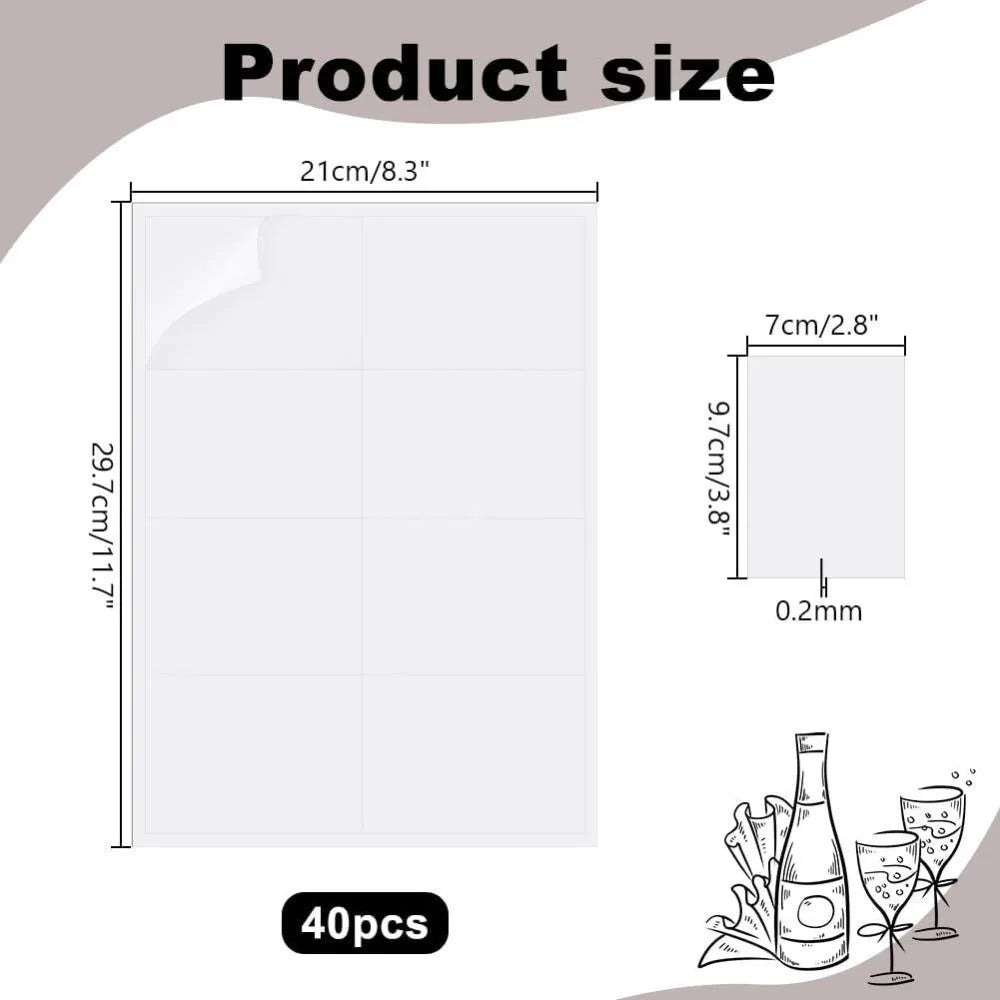 320 Printable Wine Bottle Labels – Blank Adhesive Stickers Printable Label Stickers Axl
