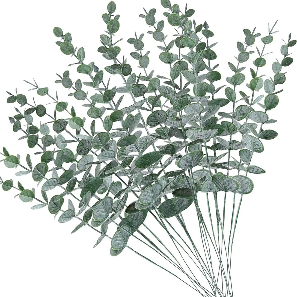 Artificial Eucalyptus Branch – Faux Greenery for Wedding & Décor Artificial Greenery Stems Axl MINT GREEN 5pcs