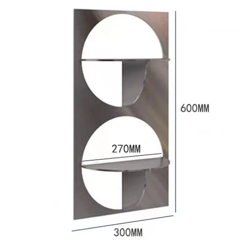 Nordic Stainless Steel Wall Bookcase – Modern Minimalist Shelf Wall Bookcase Shelf Axl 30x60cm