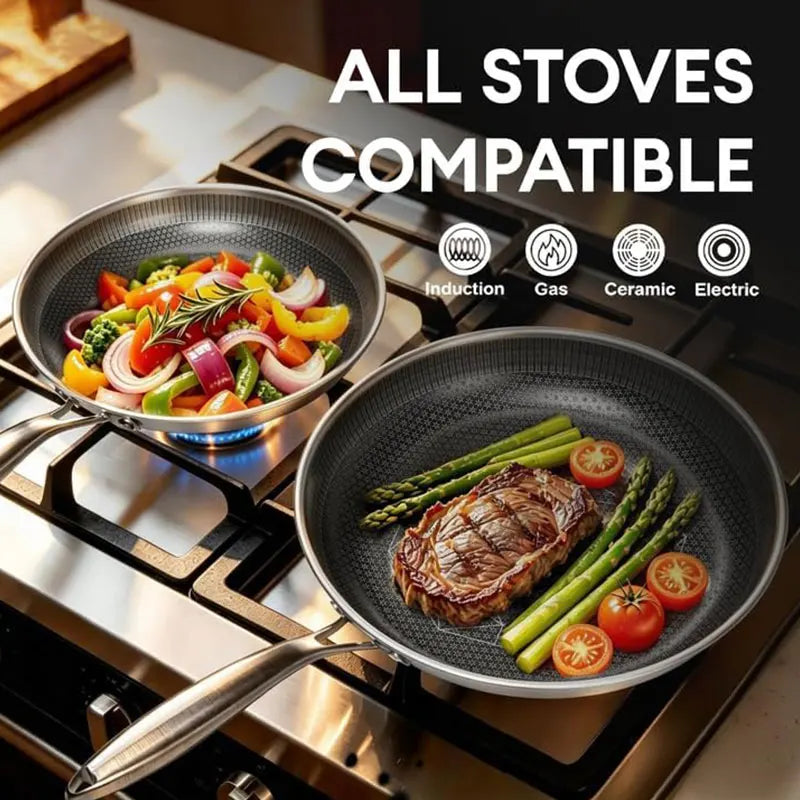 Stainless Steel Nonstick Frying Pan 24/28/30cm | PFAS-Free Nonstick Frying Pan Axl