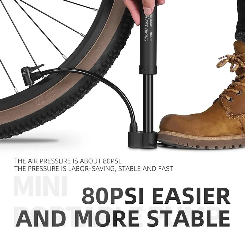WEST BIKING 80 PSI Manual Bike Pump | Schrader Valve Floor Pump Manual Bike Pump Axl