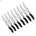 Serrated Steak Knives Set – 1.4116 German Steel Blade Steak Knife Set Axl 8 Pc Knife Set
