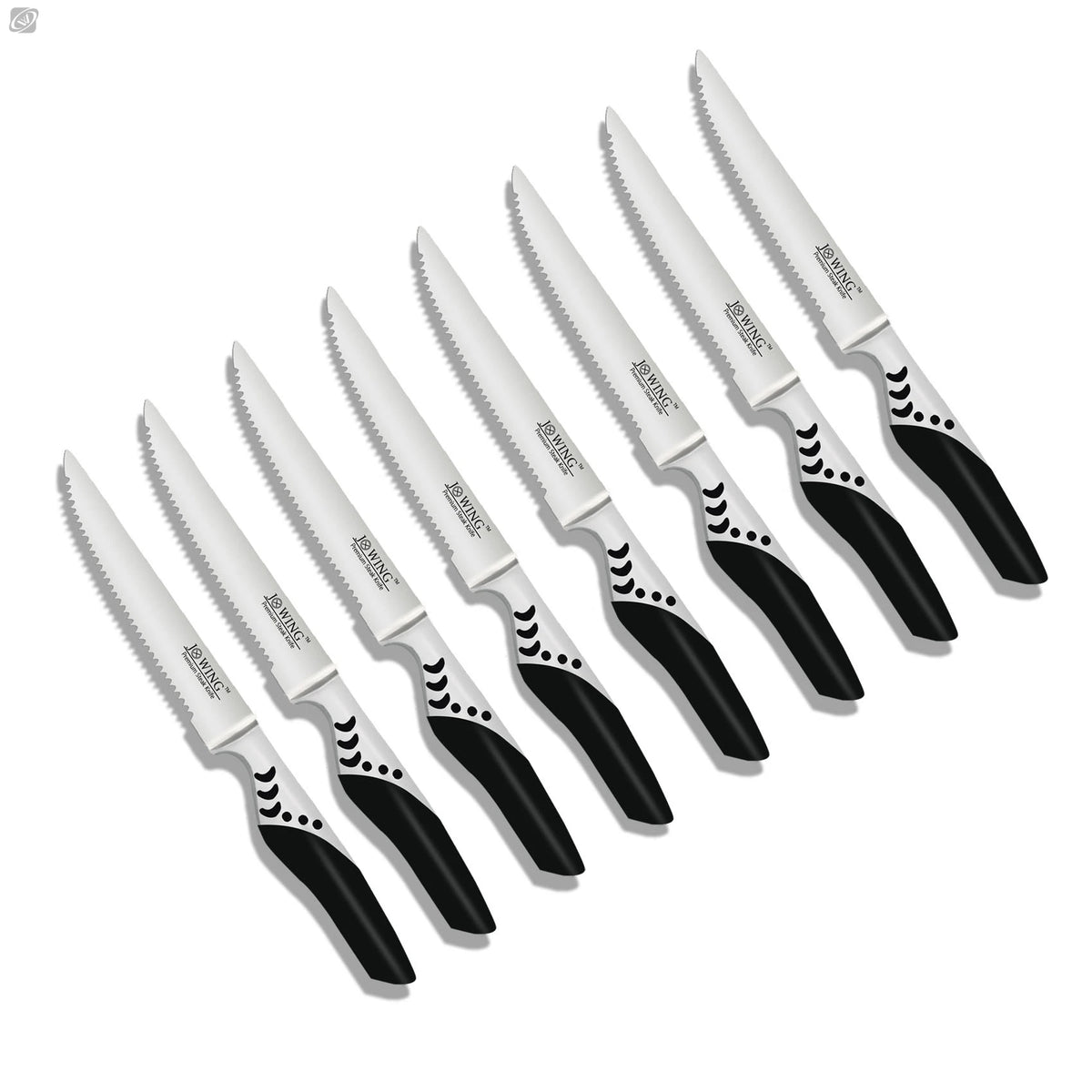 Serrated Steak Knives Set – 1.4116 German Steel Blade Steak Knife Set Axl 8 Pc Knife Set
