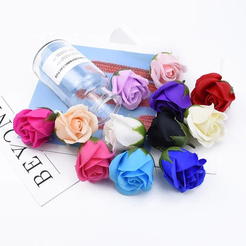 Artificial Soap Rose Flowers 50/100 Pcs – Wedding & Home Decor Artificial Flower Heads Axl